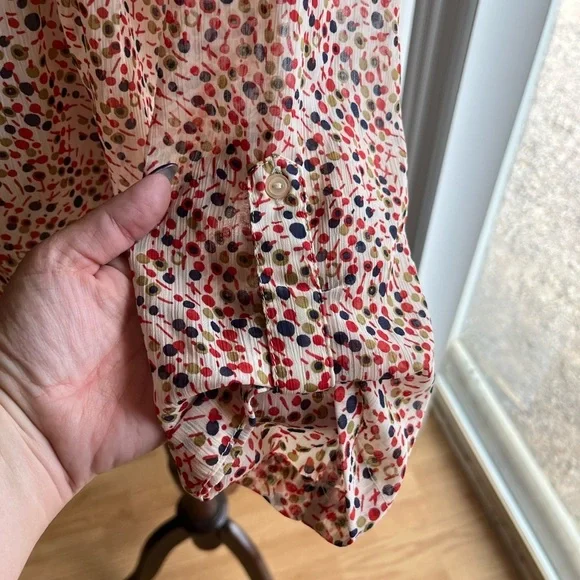 Kiera Gauzy Button Down Blouse - Picture 4 of 6